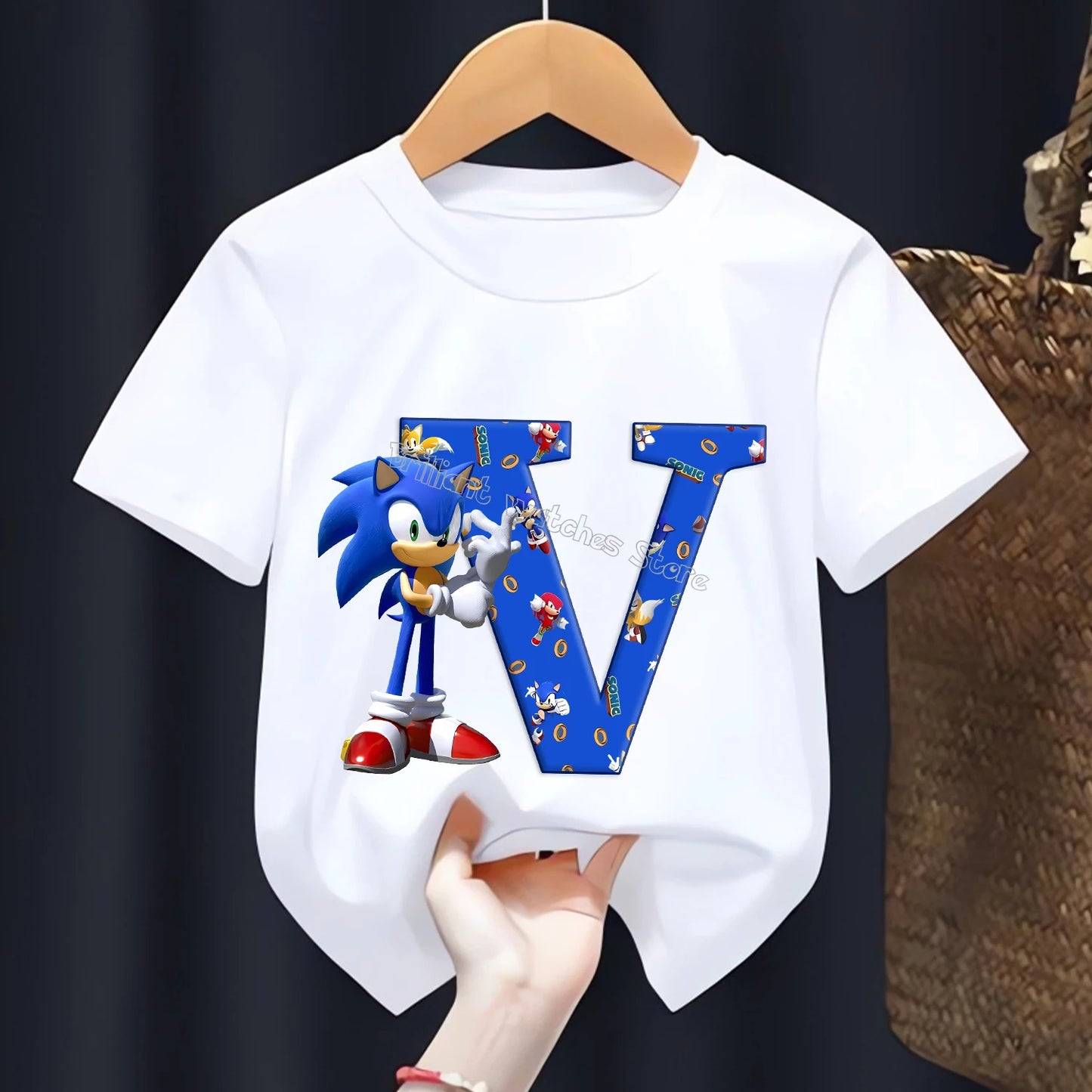 T-shirt  l’alphabet Sonic